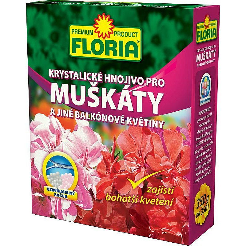 FLORIA Krystalické hnojivo pro muškáty 350 g