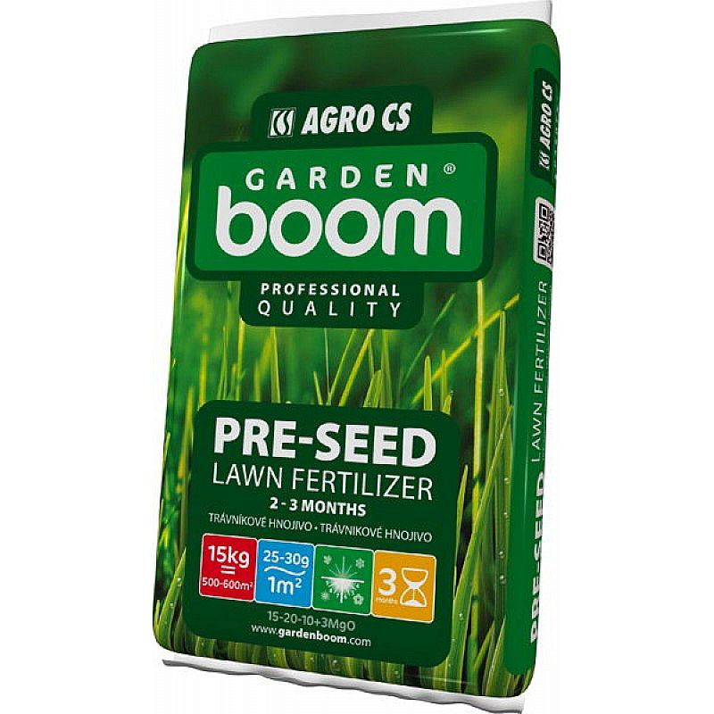 AGRO Garden Boom PRE-SEED předseťové trávníkové hnojivo 15 kg