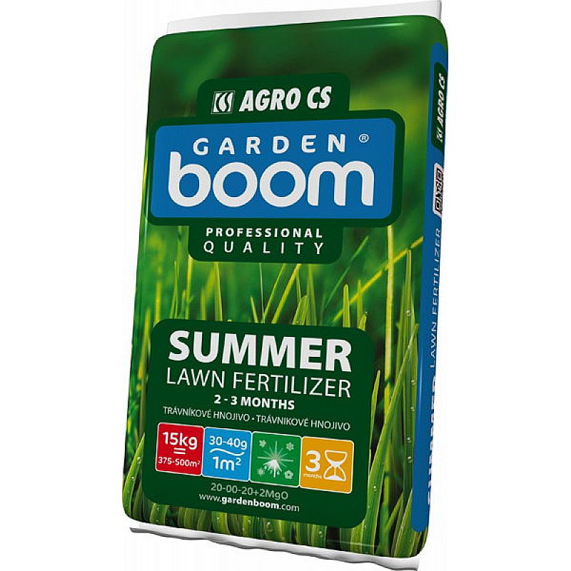 AGRO Garden Boom SUMMER letní trávníkové hnojivo 15 kg