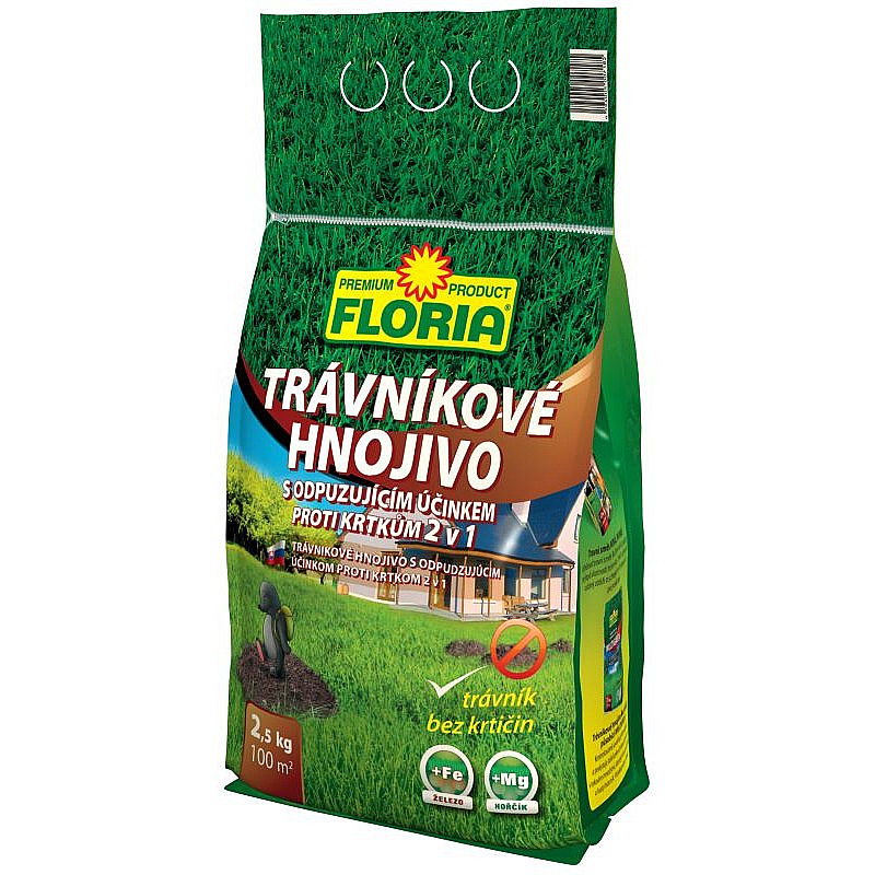 FLORIA trávníkové hnojivo s účinkem proti krtkům