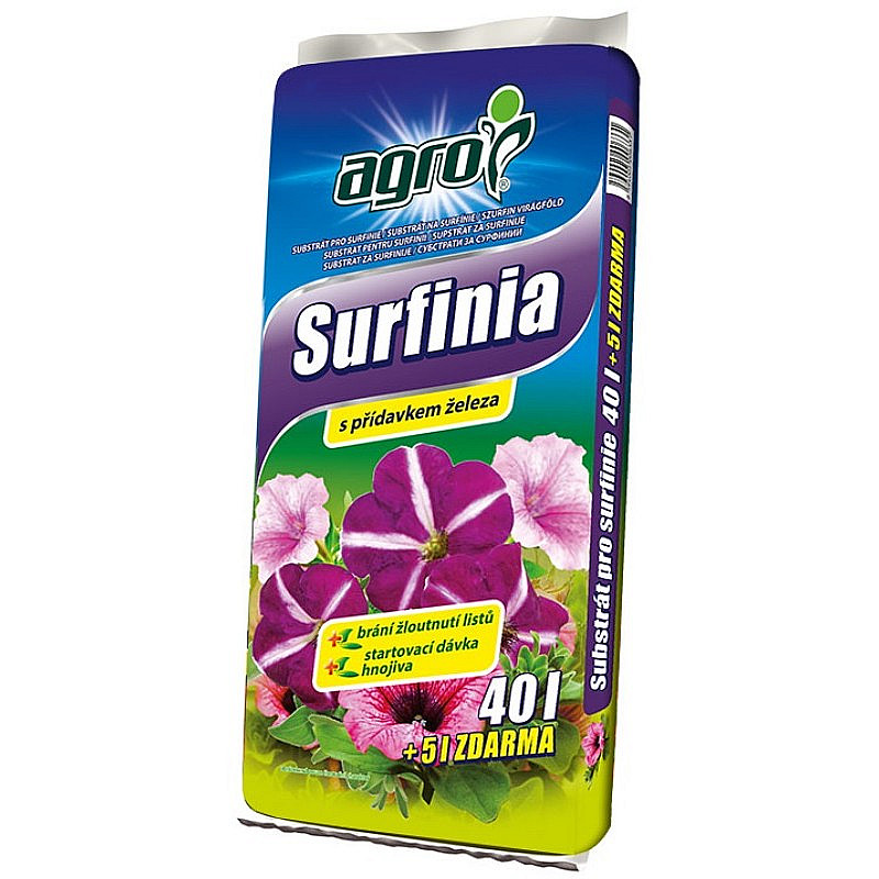 AGRO Substrát pro surfinie 40 + 5 l zdarma