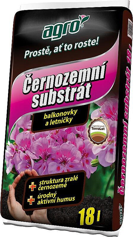 AGRO Černozemní substrát pro balkónovky a letničky